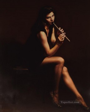 Female Piper Chinese Chen Yifei Oil Paintings